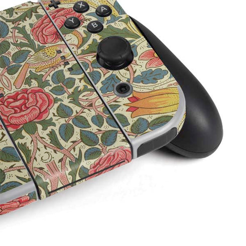 William Morris Rose Nintendo Switch OLED (2021) Skin
